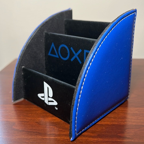 Culturefly Sony PlayStation Blue and Black Desk Organizer / Display Stand - Picture 1 of 7